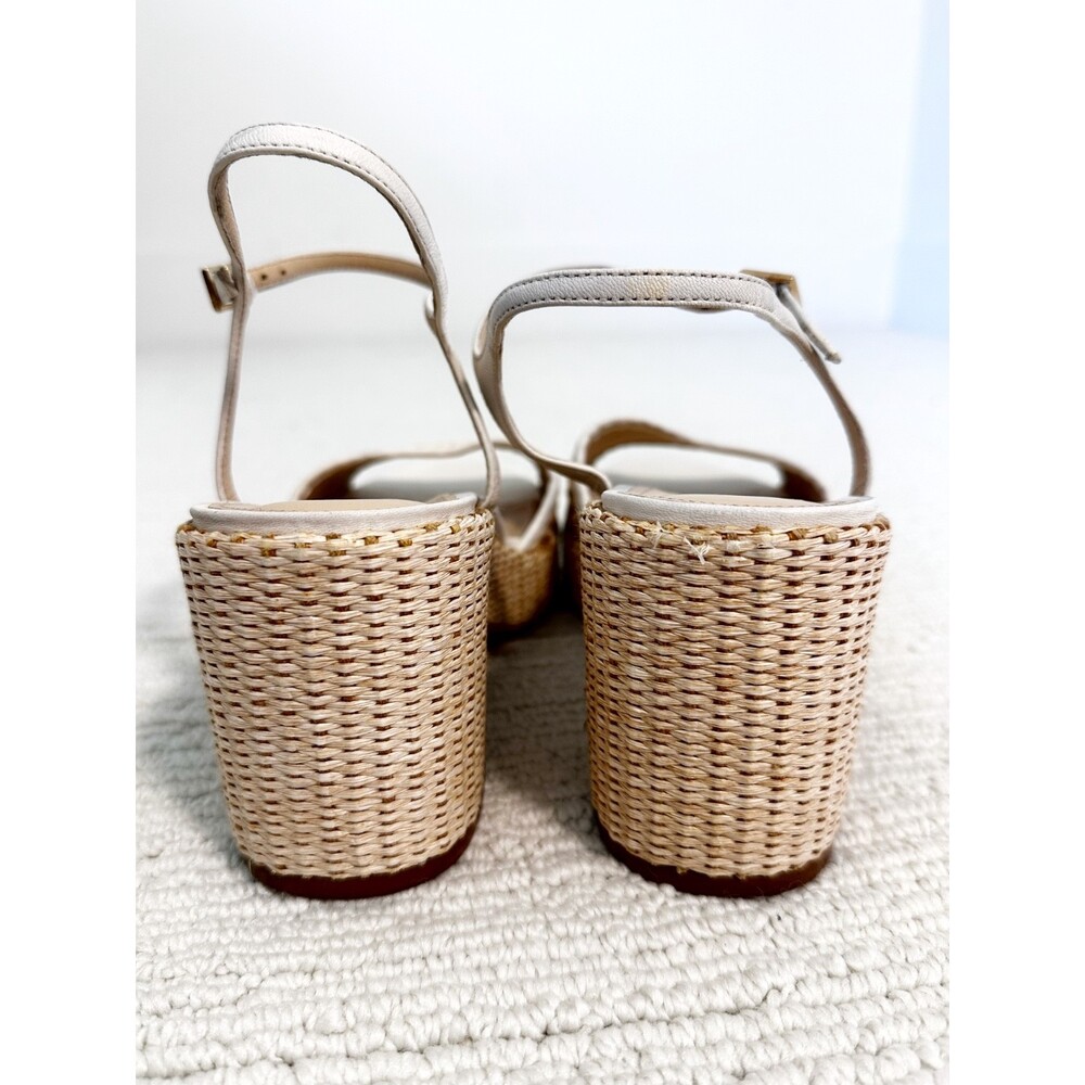 MARION PARKE Haven Platform Sandal Women's 40 Cream Coconut Girl Designer Vacay - Picture 5 of 13